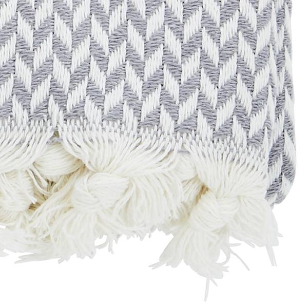 Plaid Elena Tissu mélangé - Argenté - 160 x 220 cm