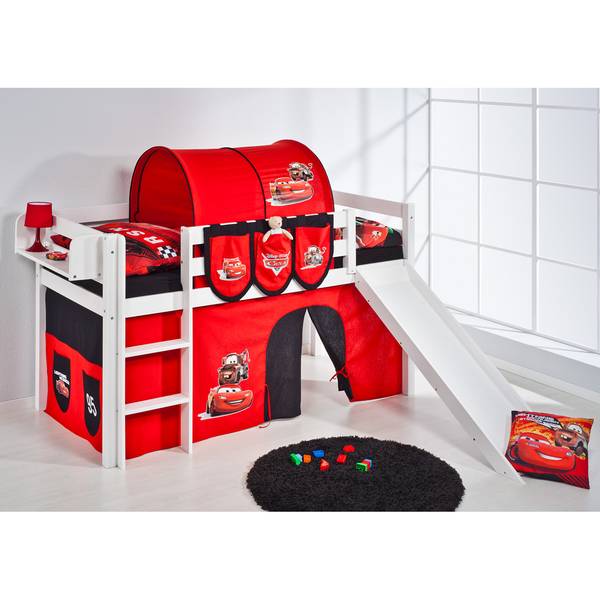 Hoogslaper Jelle Disney Cars 90 x 200 cm - met ladder - met glijbaan