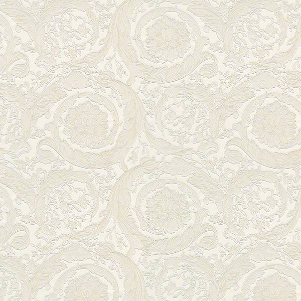 Papier peint intissé Versace Fleurs I Intissé - Beige