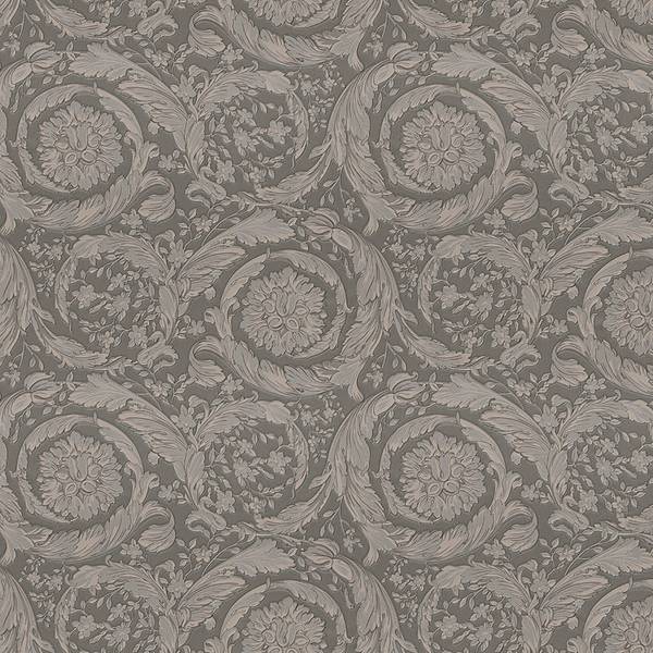 Vliesbehang Versace Bloemen I vlies - taupe