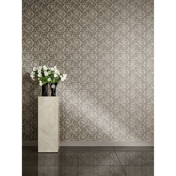 Vliesbehang Versace Bloemen I vlies - taupe