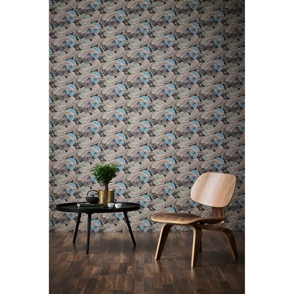 Vliestapete Mio Fische Vlies - Blau / Braun