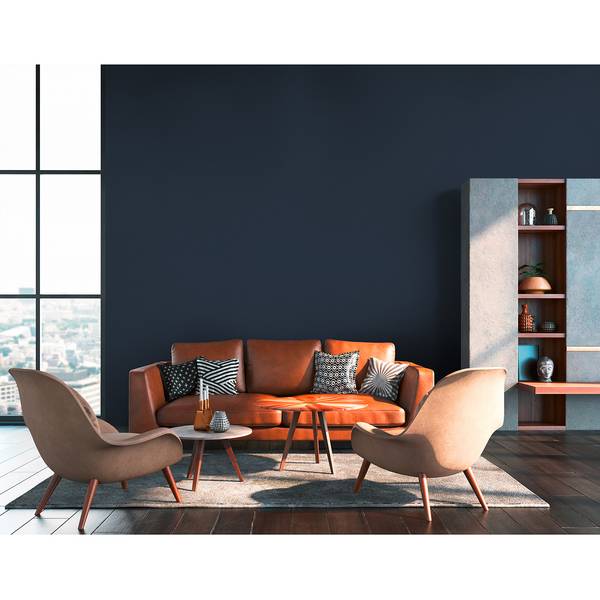 Papier peint en intissé Ava III Intissé - Bleu