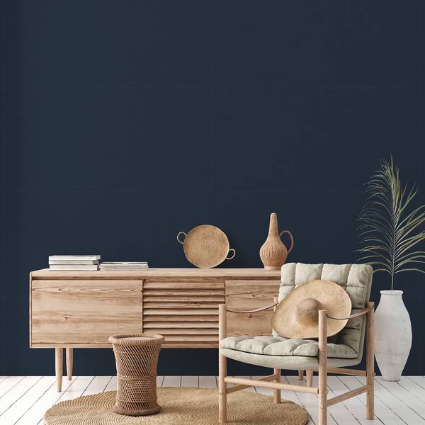 Papier peint en intissé Ava III Intissé - Bleu