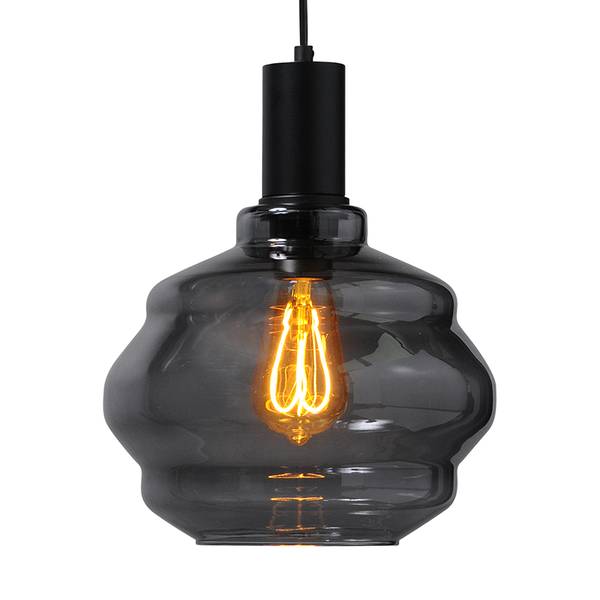 Pendelleuchte Porto XI Klarglas / Stahl - 3-flammig