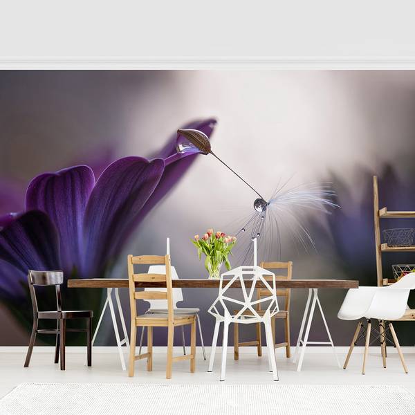 Fotomurale Purple Rain Tessuto non tessuto - Lilla - 432 x 290 cm