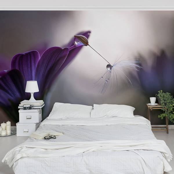 Fotomurale Purple Rain Tessuto non tessuto - Lilla - 432 x 290 cm
