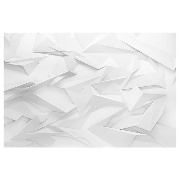 Vliesbehang Abstract 3D Optiek vliespapier - wit - 432 x 290 cm