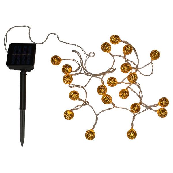 Solarlichterkette Sunshine Glamour Aluminium / Kunststoff - 1-flammig