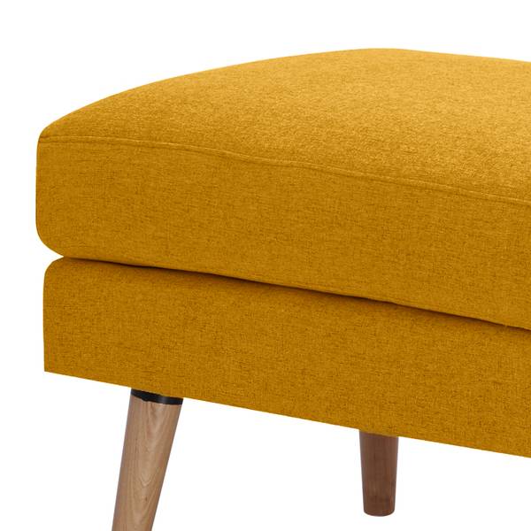 Fauteuil bergère Limeri II Feutre - Feutre Blix: Jaune moutarde - Avec repose-pieds