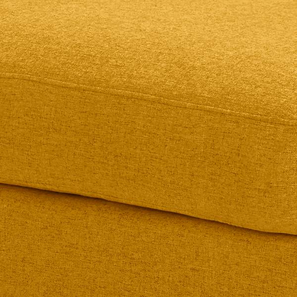 Fauteuil bergère Limeri II Feutre - Feutre Blix: Jaune moutarde - Avec repose-pieds