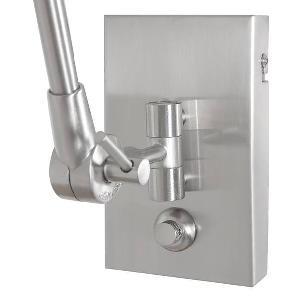 Wandleuchte Liiri IV Samt / Aluminium - 1-flammig - Silber