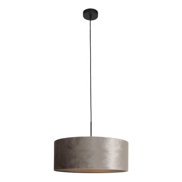 Suspension Liiri III Velours / Aluminium - 1 ampoule - Argenté