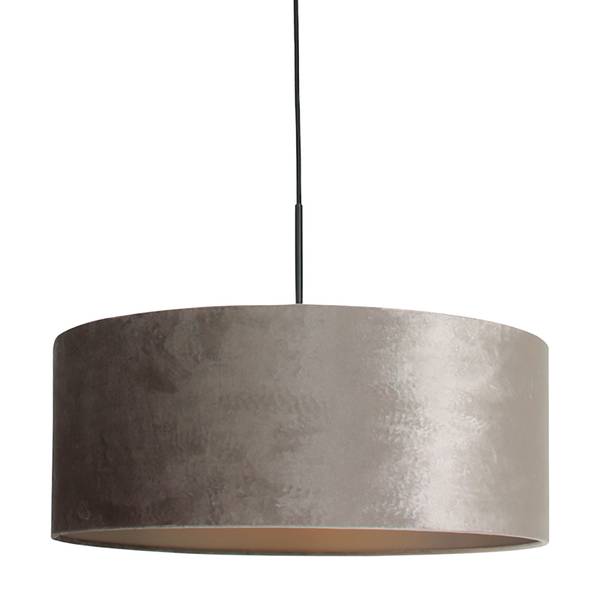 Suspension Liiri III Velours / Aluminium - 1 ampoule - Argenté