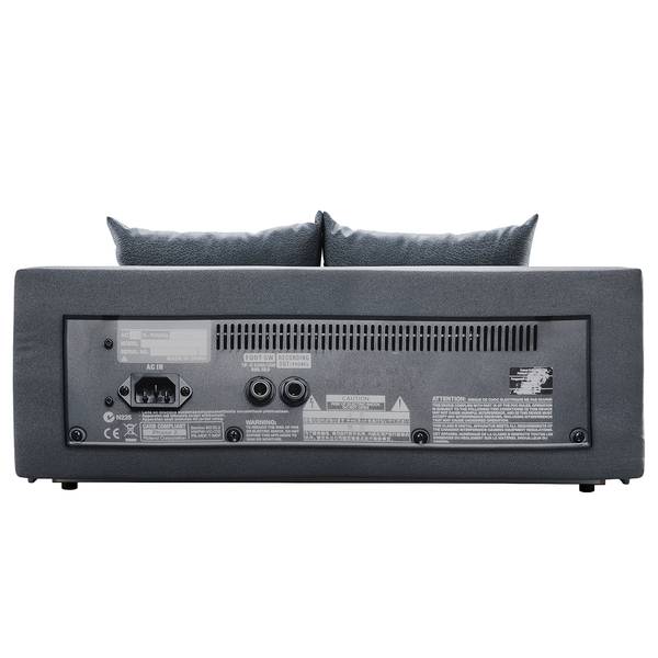 Schlafsofa Gabun Flachgewebe - Blau / Silber - Wellenunterfederung