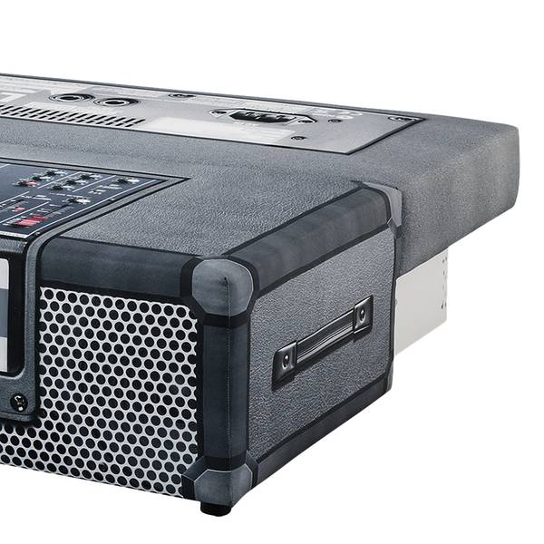 Schlafsofa Gabun Flachgewebe - Blau / Silber - Wellenunterfederung