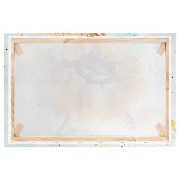 Canvas Painted Sunflower I Arancione - 90 x 60 x 2 cm - Larghezza: 90 cm