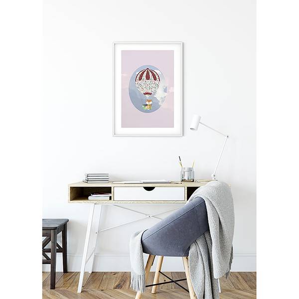 Wandbild Happy Balloon I Papier - Mehrfarbig