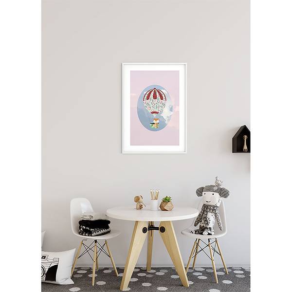 Wandbild Happy Balloon I Papier - Mehrfarbig