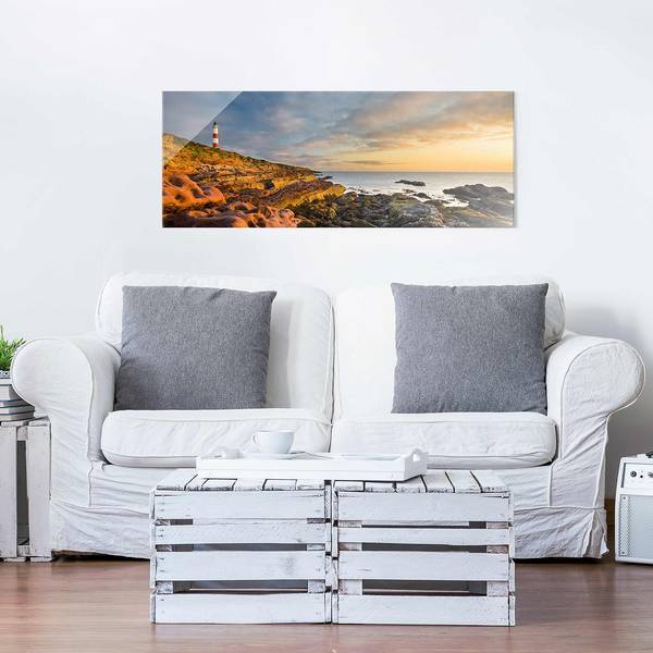 Tableau en verre Tarbat Ness Beige - 125 x 50 x 0,4 cm
