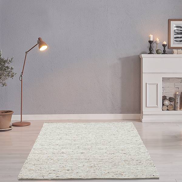 Wollteppich Alm-Glück Schurwolle - Sand - 70 x 130 cm