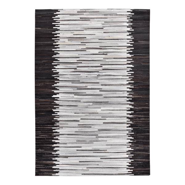 Fellteppich Kobe II Leder - Silber - 190 x 290 cm