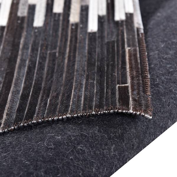 Fellteppich Kobe II Leder - Silber - 190 x 290 cm