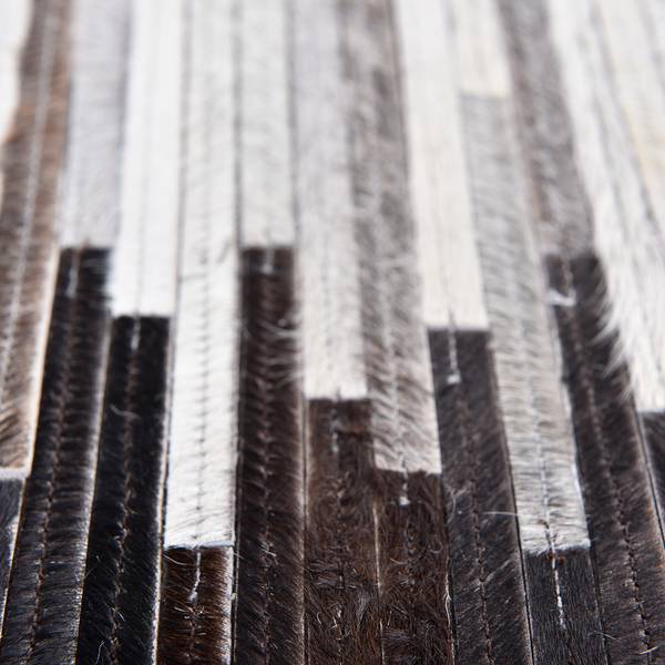 Fellteppich Kobe II Leder - Silber - 190 x 290 cm