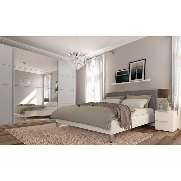 Schwebetürenschrank SKØP pure reflect Seidengrau - 315 x 236 cm - 3 Türen