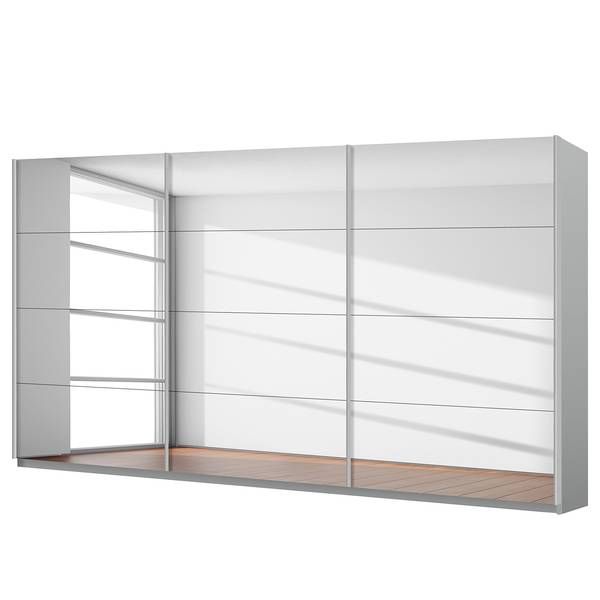 Schwebetürenschrank SKØP reflect Seidengrau - 405 x 222 cm - 3 Türen