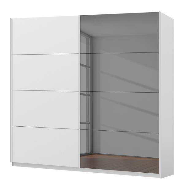 Schwebetürenschrank SKØP  pure reflect+ Alpinweiß - 225 x 222 cm - 2 Türen