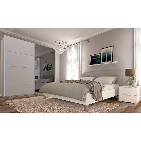 Schwebetürenschrank SKØP  pure reflect+ Seidengrau - 225 x 236 cm - 2 Türen