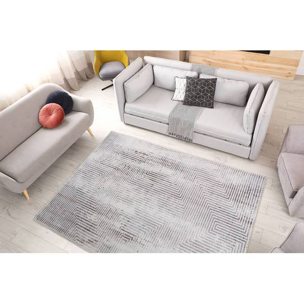 Laagpolig vloerkleed Maya 600 polyester - grijs - 80 x 150 cm