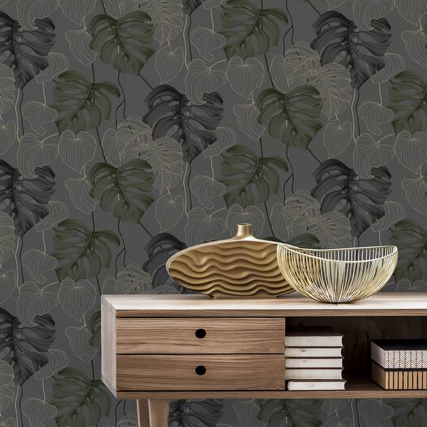 Papier peint intissé Paradiso Gris - 0,52 x 10,05 x 0,02 m