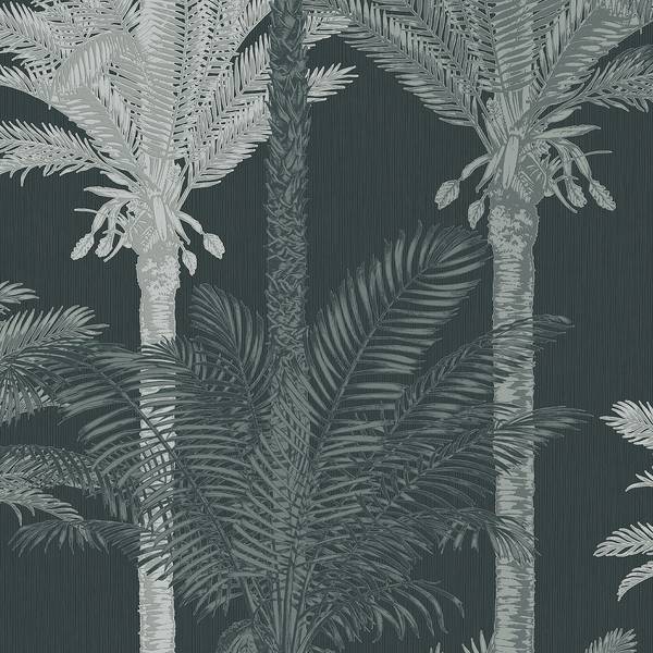 Vliestapete Palm Exotique Grün - 0,52m  x 10,05m  x 0,02m - Grün