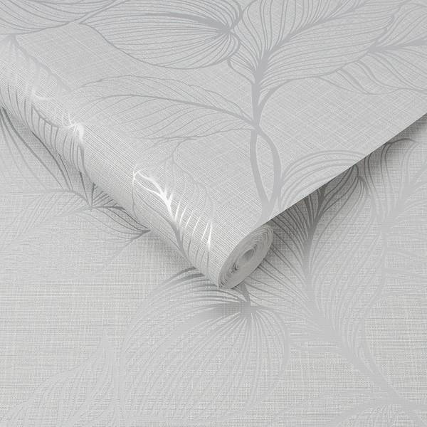 Vliestapete Royal Palm Moonstone Grau - 0,52m  x 10,05m  x 0,02m