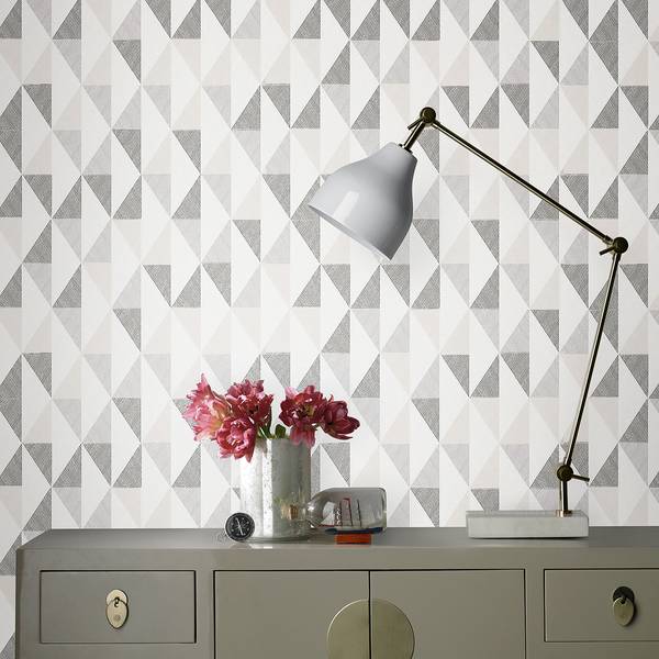 Papier peint intissé Lignes géométriques Beige - 0,52 x 10,05 x 0,02 m - Beige / Marron