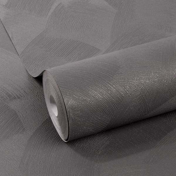 Vliestapete Basic Stuc Grau - 0,52m  x 10,05m  x 0,02m