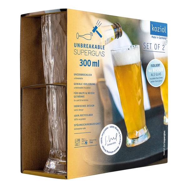 Superglas Club No. 10 (2er-Set) Kunststoff - Fassungsvermögen: 0.3 L - Crystal Clear