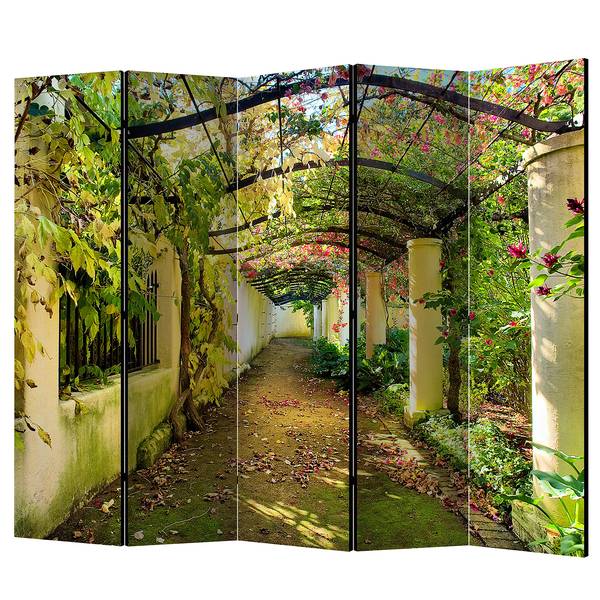 Paravento Pergola Tessuto non tessuto su legno massello  - Multicolore - 5 pannelli