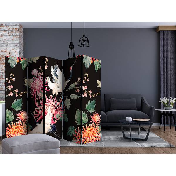 Paravento Land of Freedom Tessuto non tessuto su legno massello  - Multicolore - 5 pezzi