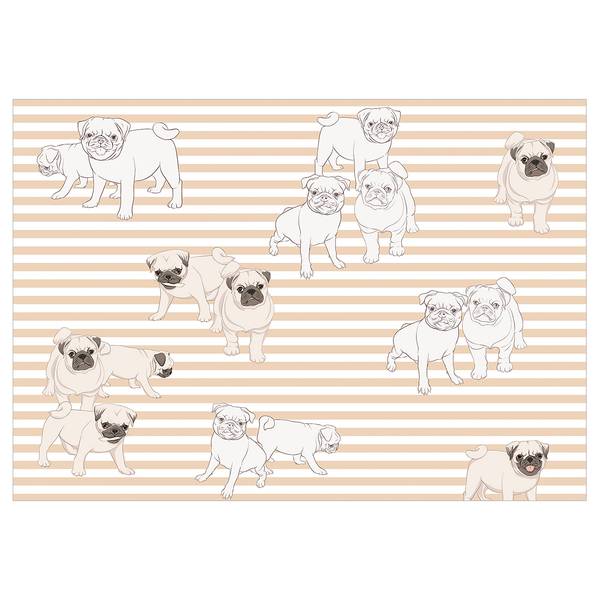 Vlies-fotobehang Playful Dogs vlies - meerdere kleuren - 400 x 280 cm
