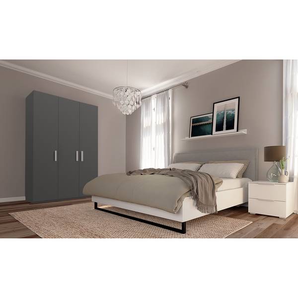 Drehtürenschrank SKØP XVI Graphit - 136 x 223 cm