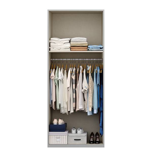 Drehtürenschrank SKØP XVI Seidengrau - 91 x 235 cm