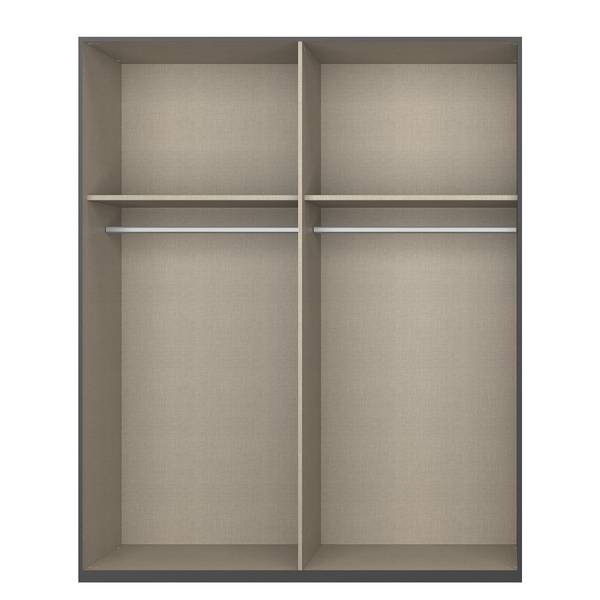 Drehtürenschrank SKØP pure artisan Graphit / Eiche Artisan Dekor - 181 x 236 cm