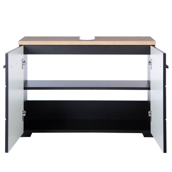 Waschbeckenunterschrank Wyntoon Matt Schwarz - Breite: 80 cm
