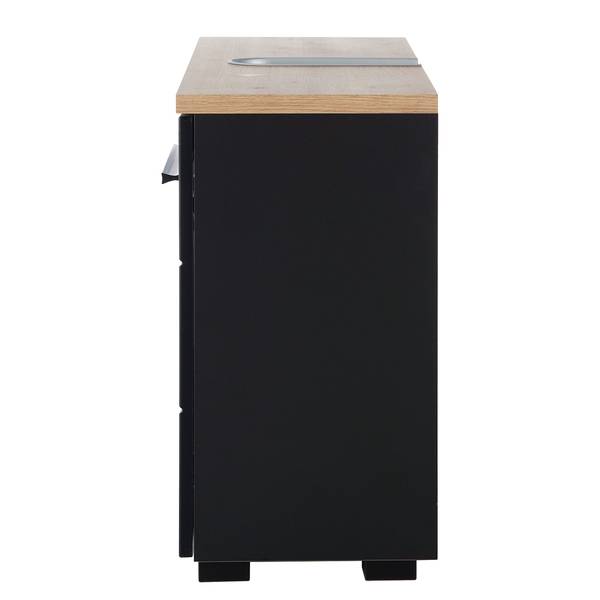 Waschbeckenunterschrank Wyntoon Matt Schwarz - Breite: 80 cm