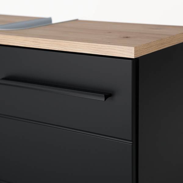 Waschbeckenunterschrank Wyntoon Matt Schwarz - Breite: 80 cm
