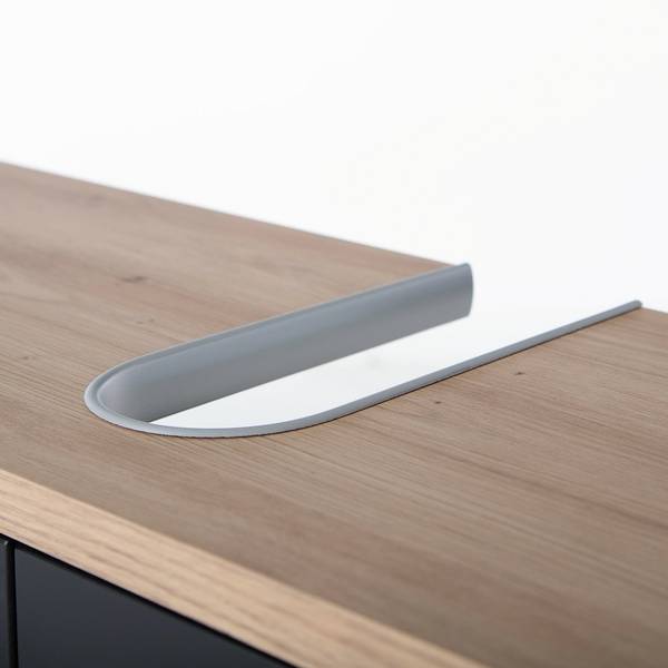 Waschbeckenunterschrank Wyntoon Matt Schwarz - Breite: 80 cm