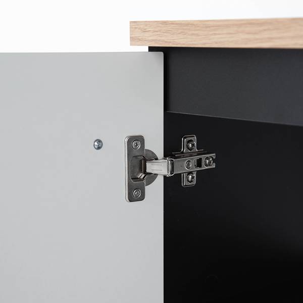 Waschbeckenunterschrank Wyntoon Matt Schwarz - Breite: 80 cm